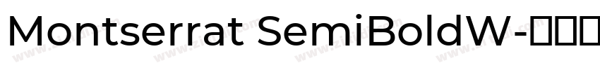 Montserrat SemiBoldW字体转换